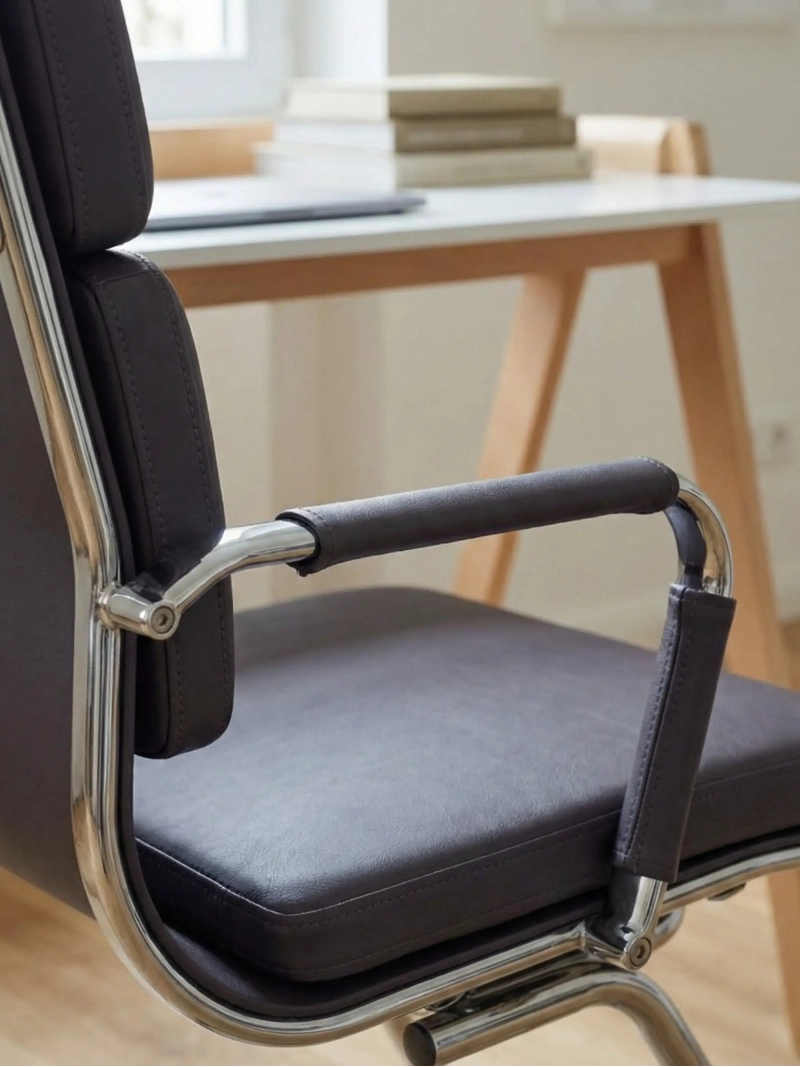 Silla de oficina fija con respaldo bajo y acabado tapizado - Alu S NEST DREAM - 1