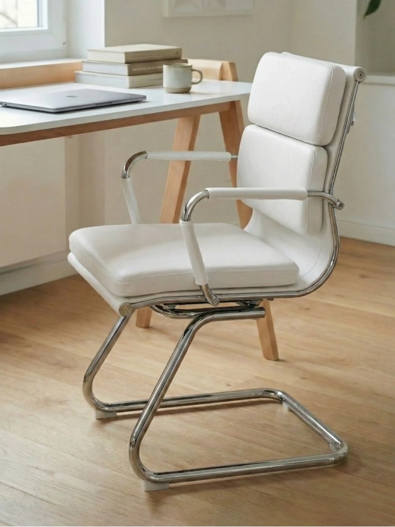 Fast kontorstol med lavt ryglæn og polstret finish - Alu S NEST DREAM - 10