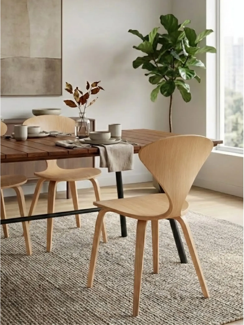Scaun de masă scandinav din lemn natural - Cherner NEST DREAM - 21