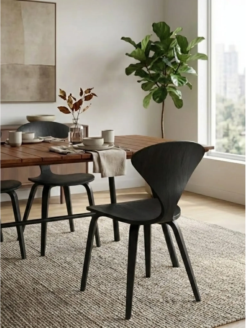 Silla de comedor escandinava de madera natural - Cherner NEST DREAM - 8