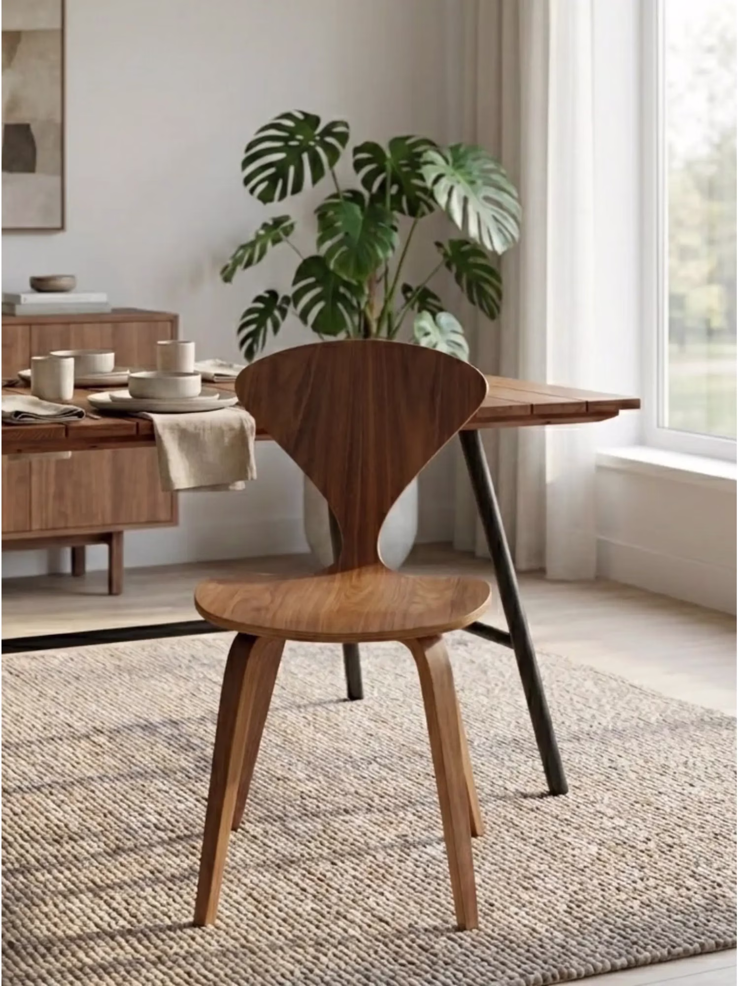 Chaise de salle à manger scandinave en bois naturel - Cherner NEST DREAM - 2
