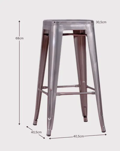 Stapelbarer Metall-Stahlhocker (68 cm) | Nest Dream Möbelgeschäft