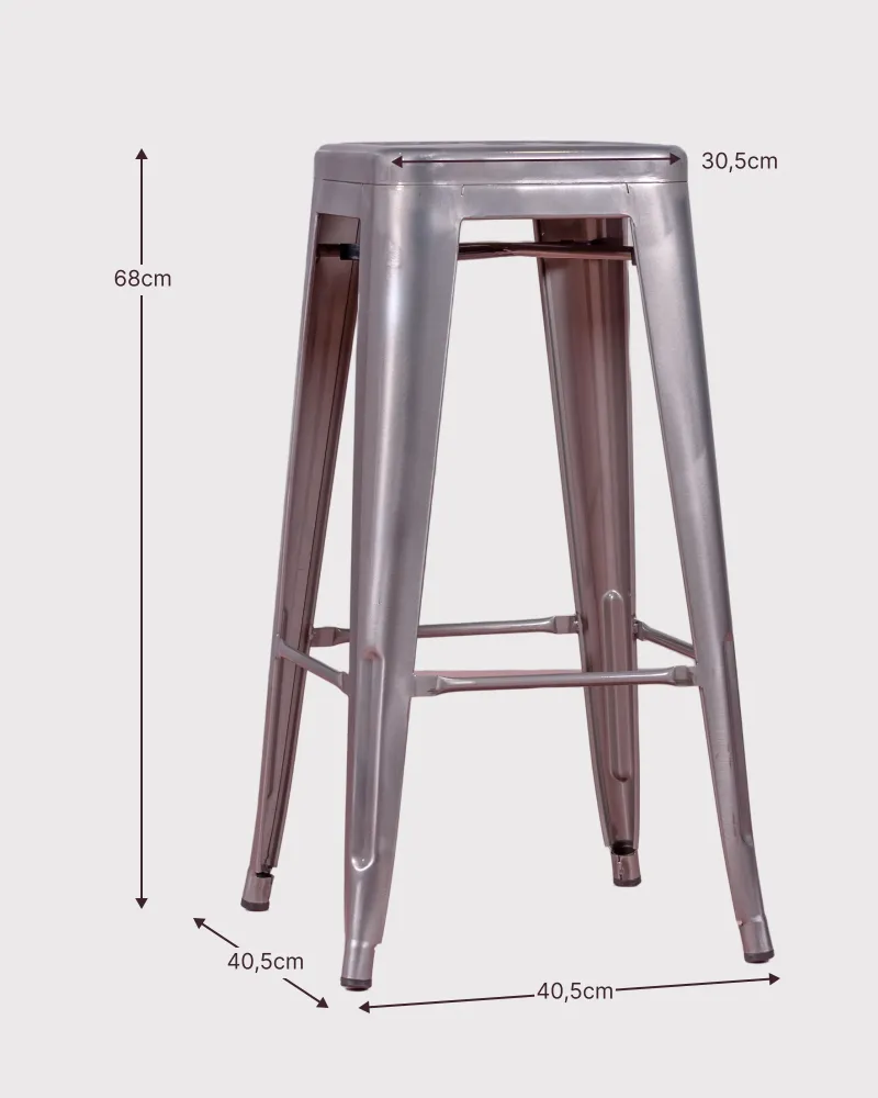 Stackable metal steel stool (68cm) | Nest Dream Furniture Store