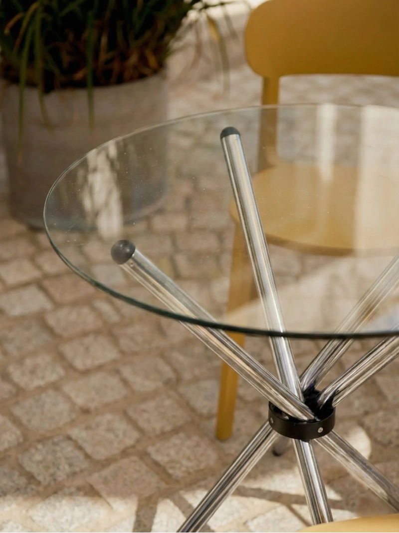 Round table de cuisine en verre (90cm) - Round NEST DREAM - 1