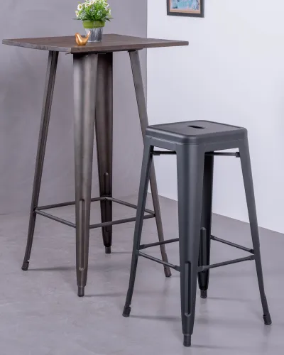 Tabouret en métal et acier laqué (76cm) | Magasin de meubles Nest Dream