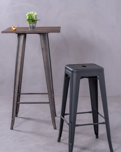 Tabouret en métal et acier laqué (76cm) | Magasin de meubles Nest Dream