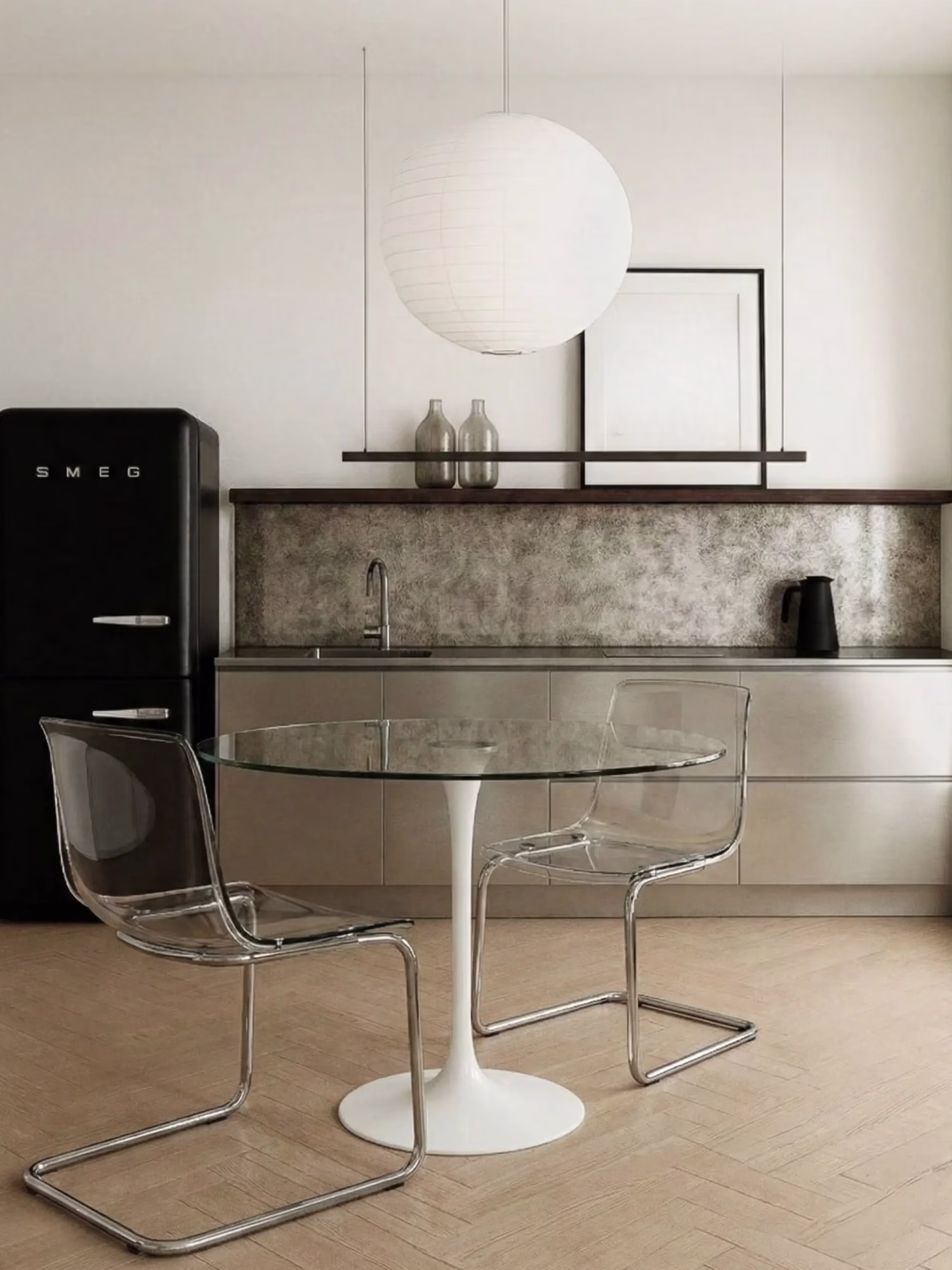 Esstisch aus gehärtetem Glas und Aluminium - Mirror NEST DREAM - 1