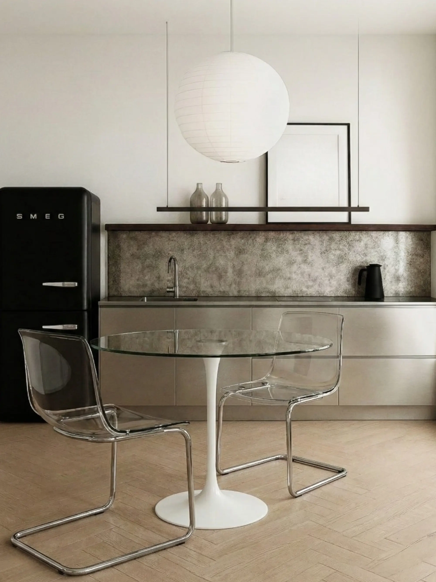 Matbord i härdat glas och aluminium - Mirror NEST DREAM - 1