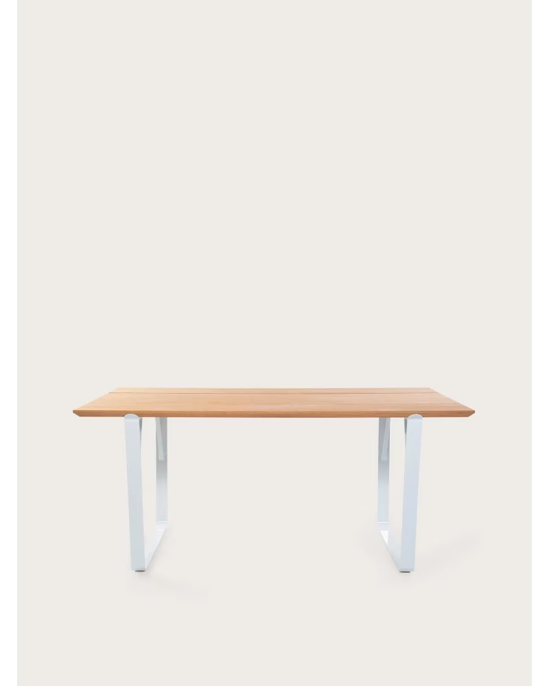 Rechthoekige eettafel in essen en staal - Sophie NEST DREAM - 12