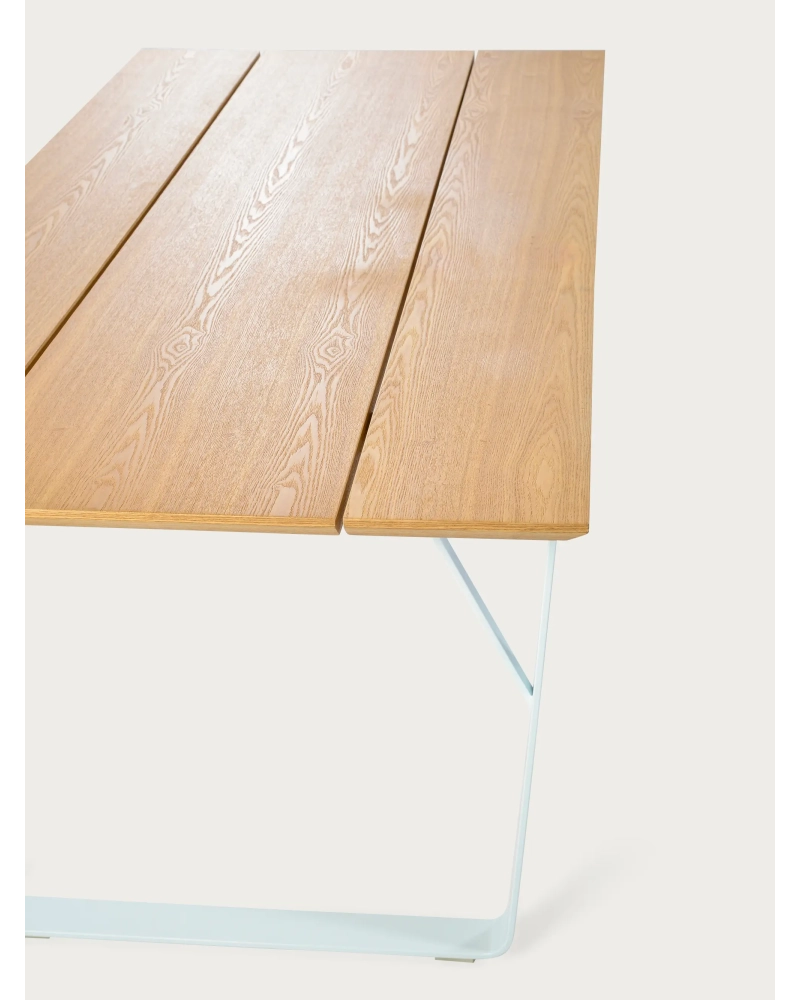 Mesa de comedor rectangular en fresno y acero (165x85cm) - Sophie NEST DREAM - 5