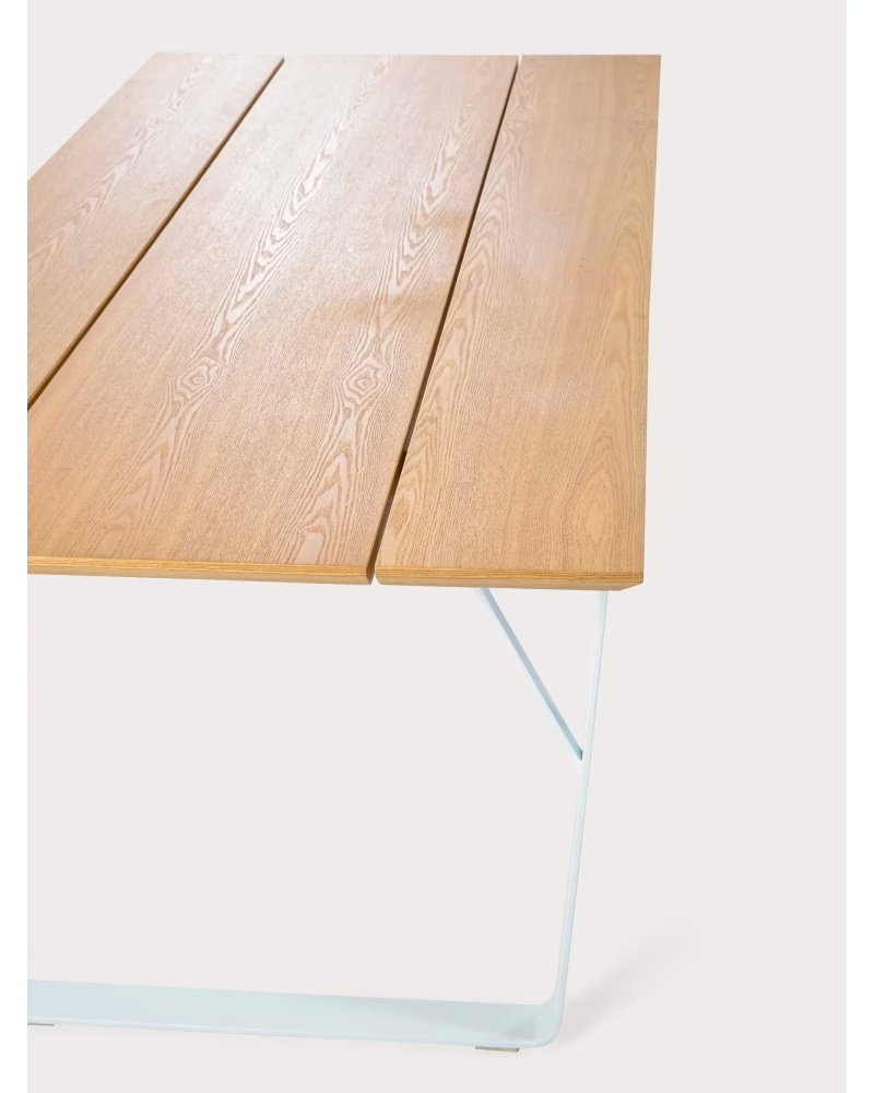 Rechthoekige eettafel in essen en staal - Sophie NEST DREAM - 5