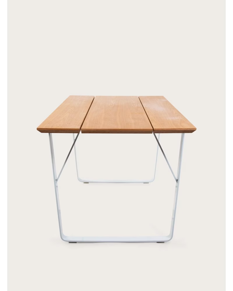 Rechthoekige eettafel in essen en staal - Sophie NEST DREAM - 9