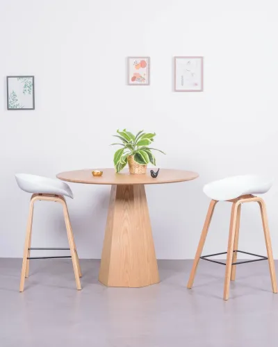 Tabouret Daxer au design nordique avec pieds en hêtre | Nest Dream