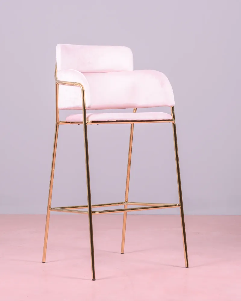 Cruiser design stool upholstered in velvet | Nest Dream