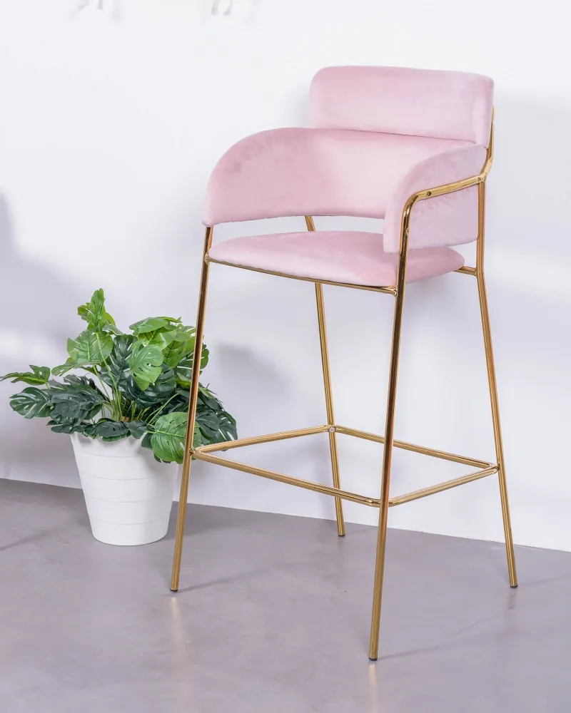 Cruiser design stool upholstered in velvet | Nest Dream