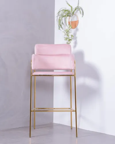 Cruiser design stool upholstered in velvet | Nest Dream