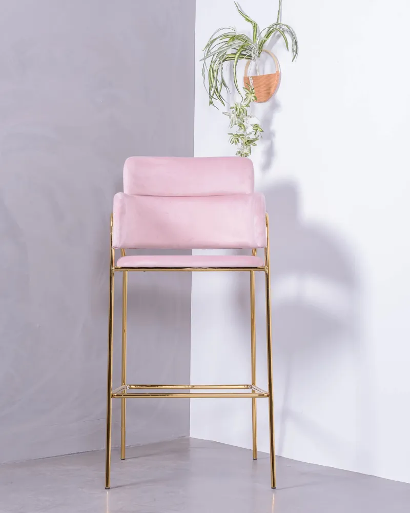 Cruiser design stool upholstered in velvet | Nest Dream