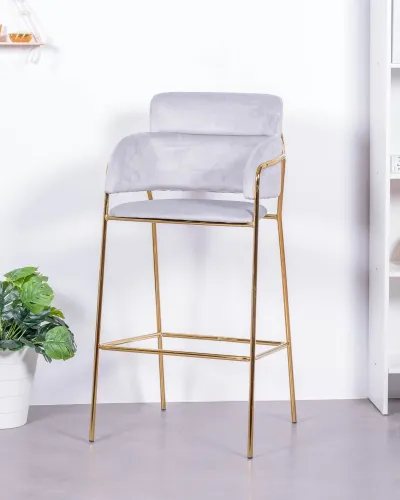 Cruiser design stool upholstered in velvet | Nest Dream