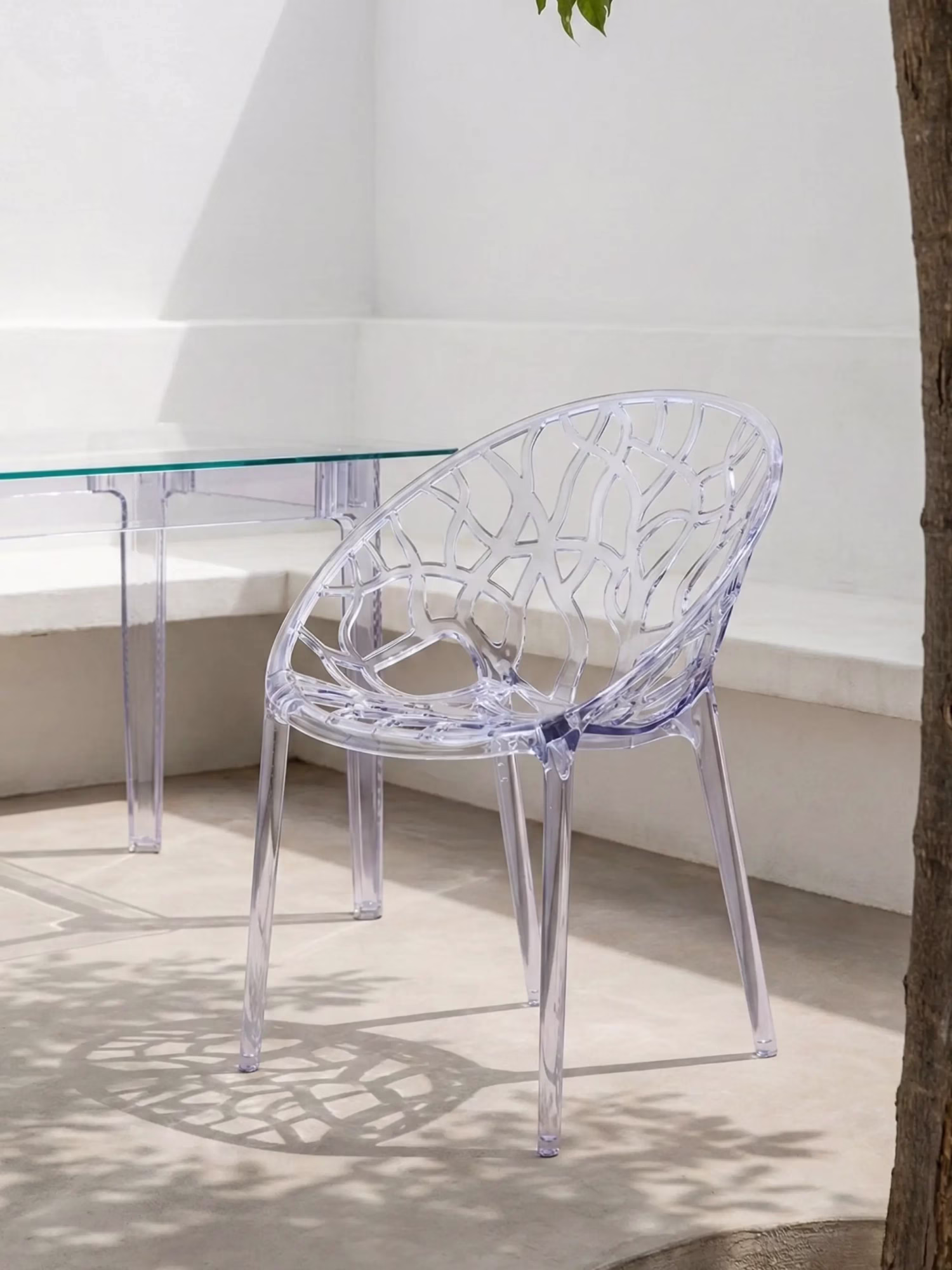 Design-Stuhl aus transparentem Polycarbonat-Kunststoff für den Außenbereich Chrystal NEST DREAM - 1