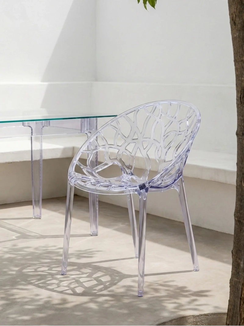 Ulkokäyttöön soveltuva design-tuoli läpinäkyvästä polykarbonaattimuovista - Chrystal NEST DREAM - 1