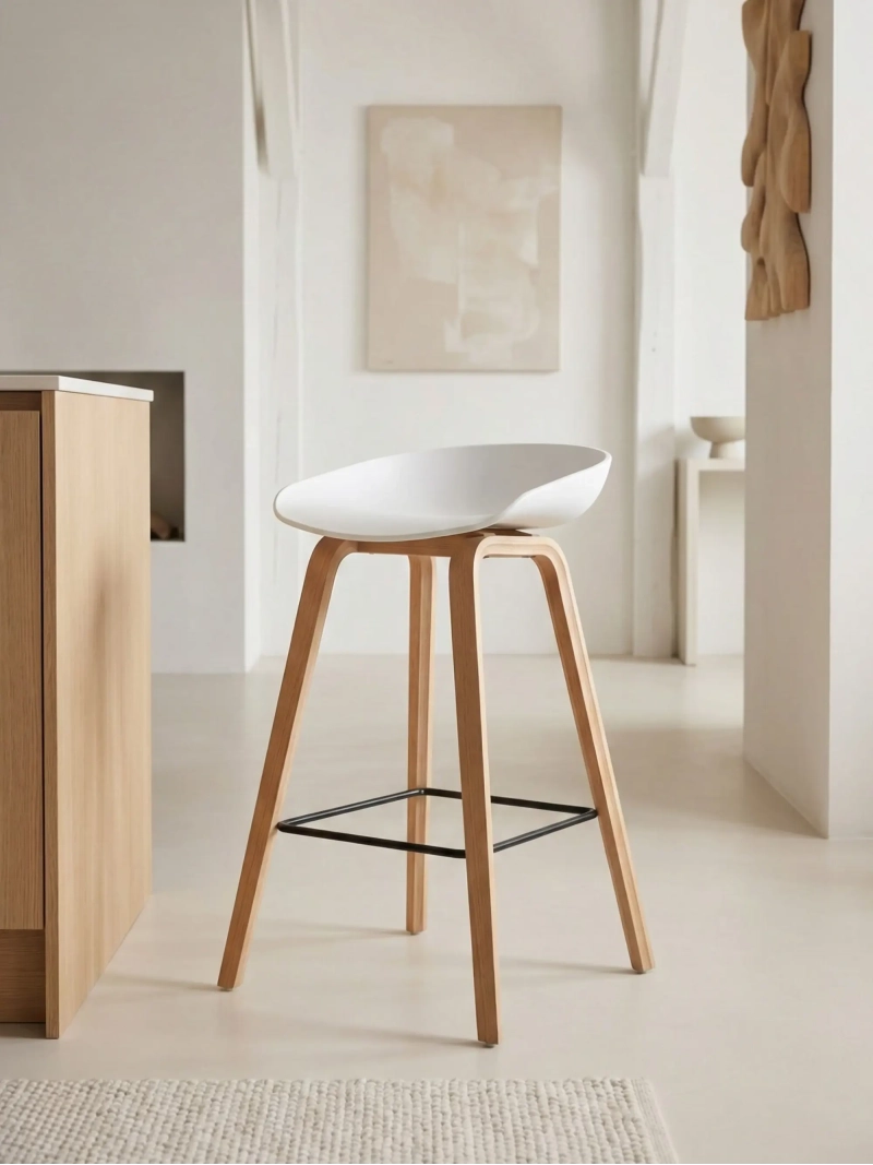 Taburete nórdico con patas de madera de haya (63cm) - Daxer NEST DREAM - 1