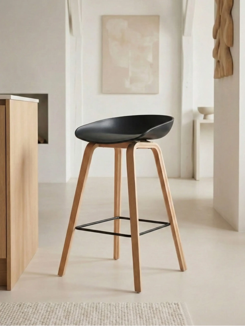 Taburete nórdico con patas de madera de haya (63cm) - Daxer NEST DREAM - 8
