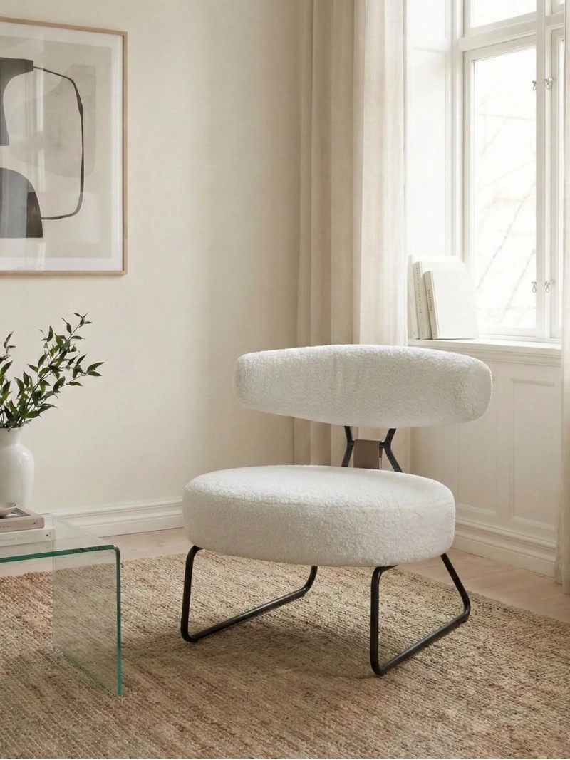 Design-Sessel mit Bouclé-Polsterung und Stahlbeinen - Oxford NEST DREAM - 1
