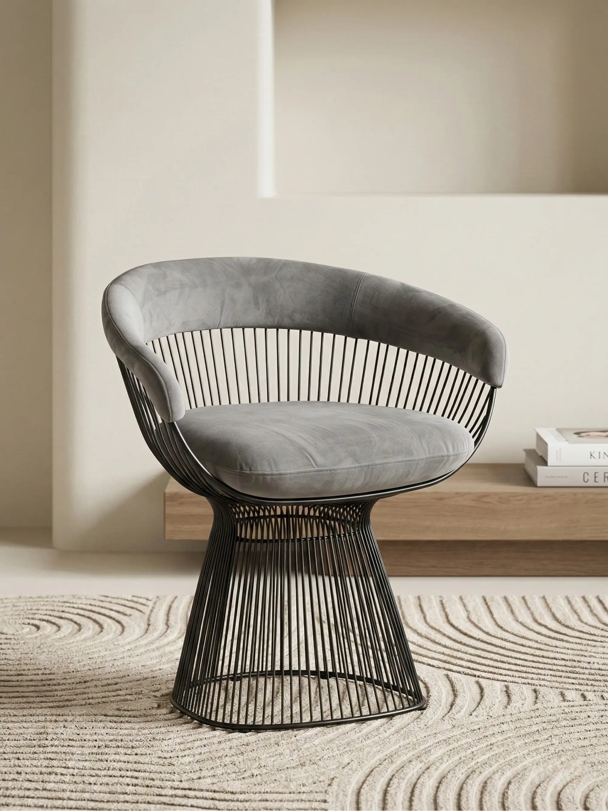 Sillón de diseño tapizado en terciopelo y estructura de acero - Albert NEST DREAM - 1