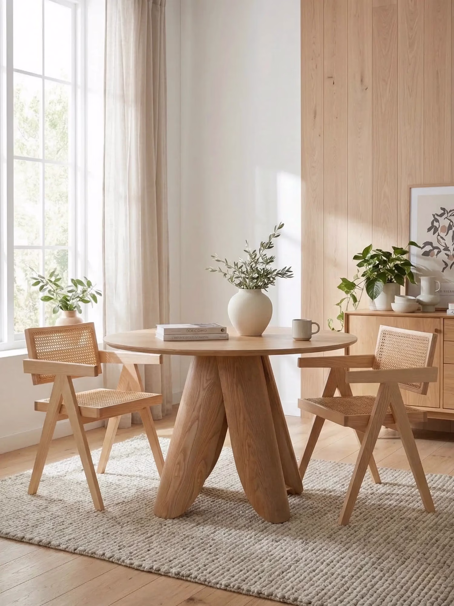 Ronde essenhouten eettafel (120cm) - Pluto NEST DREAM - 1