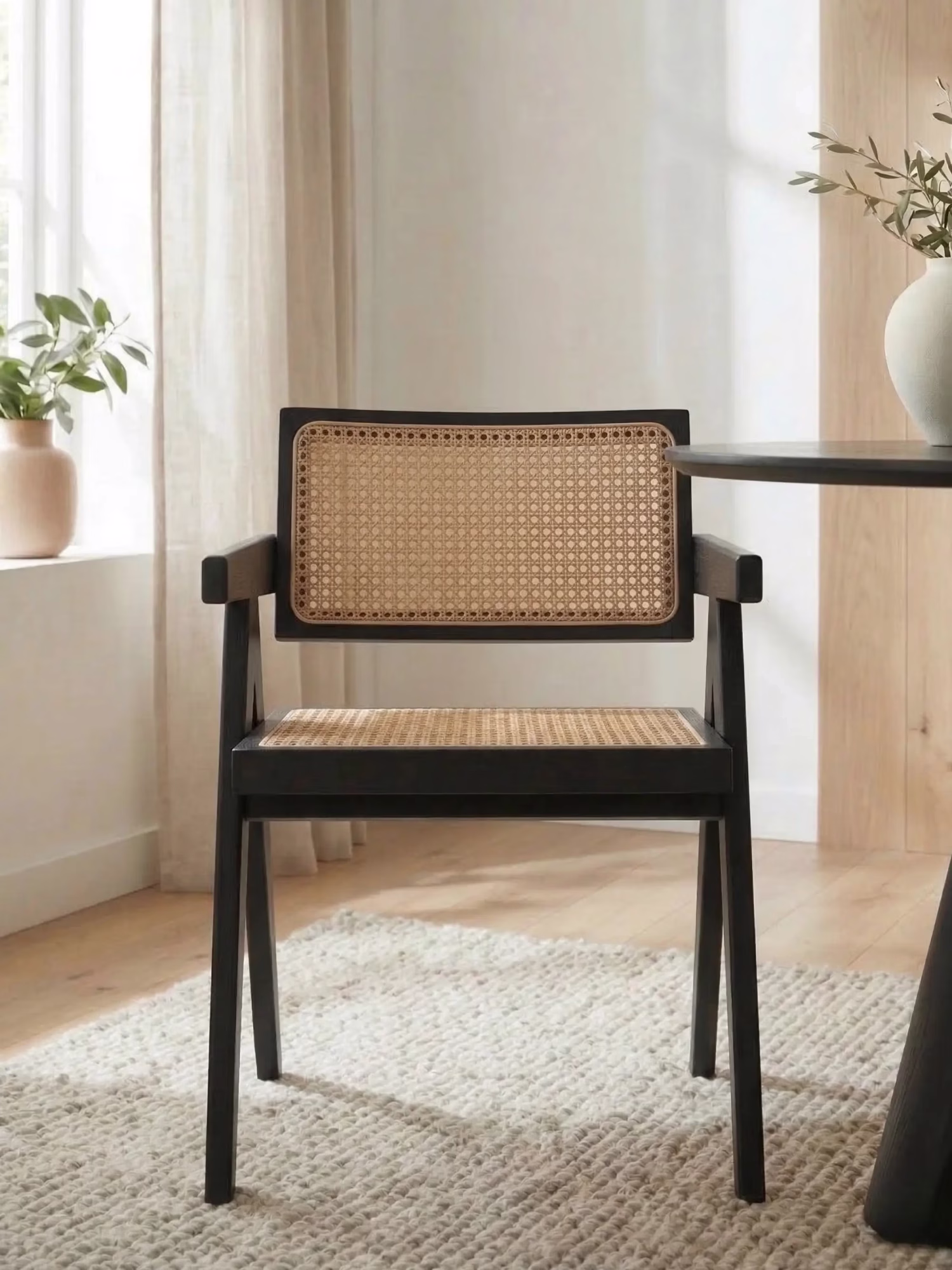 Klassischer Stuhl mit Armlehnen aus natürlichem Rattan und Eschenholz - Compass NEST DREAM - 12