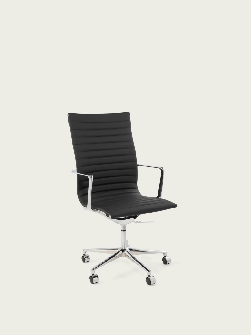 Sedia direzionale ergonomica da ufficio Premium Highback in pelle - Alu NEST DREAM - 1
