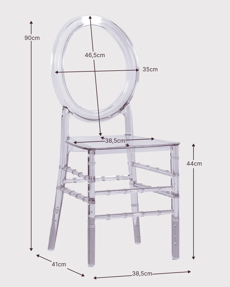 Chaise Isabelle Ghost transparente- Chaises de jardin-Chaises en plastique