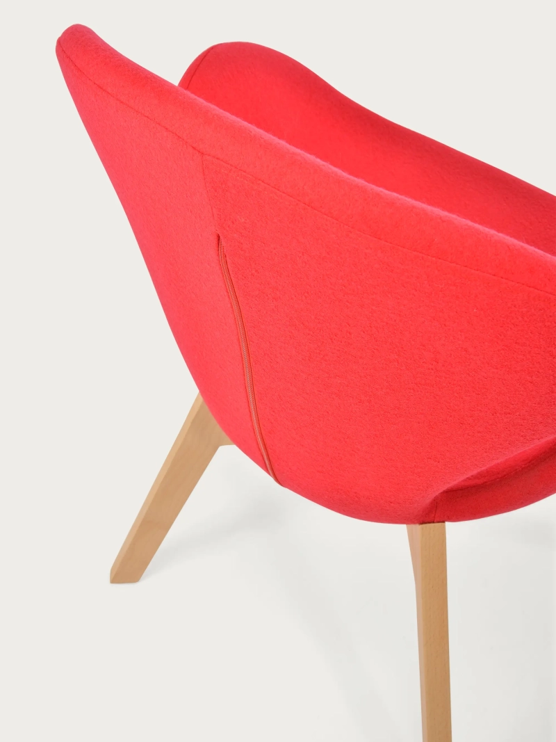 Nordic cadeirão de design com base em madeira de freixo - Swart NEST DREAM - 1