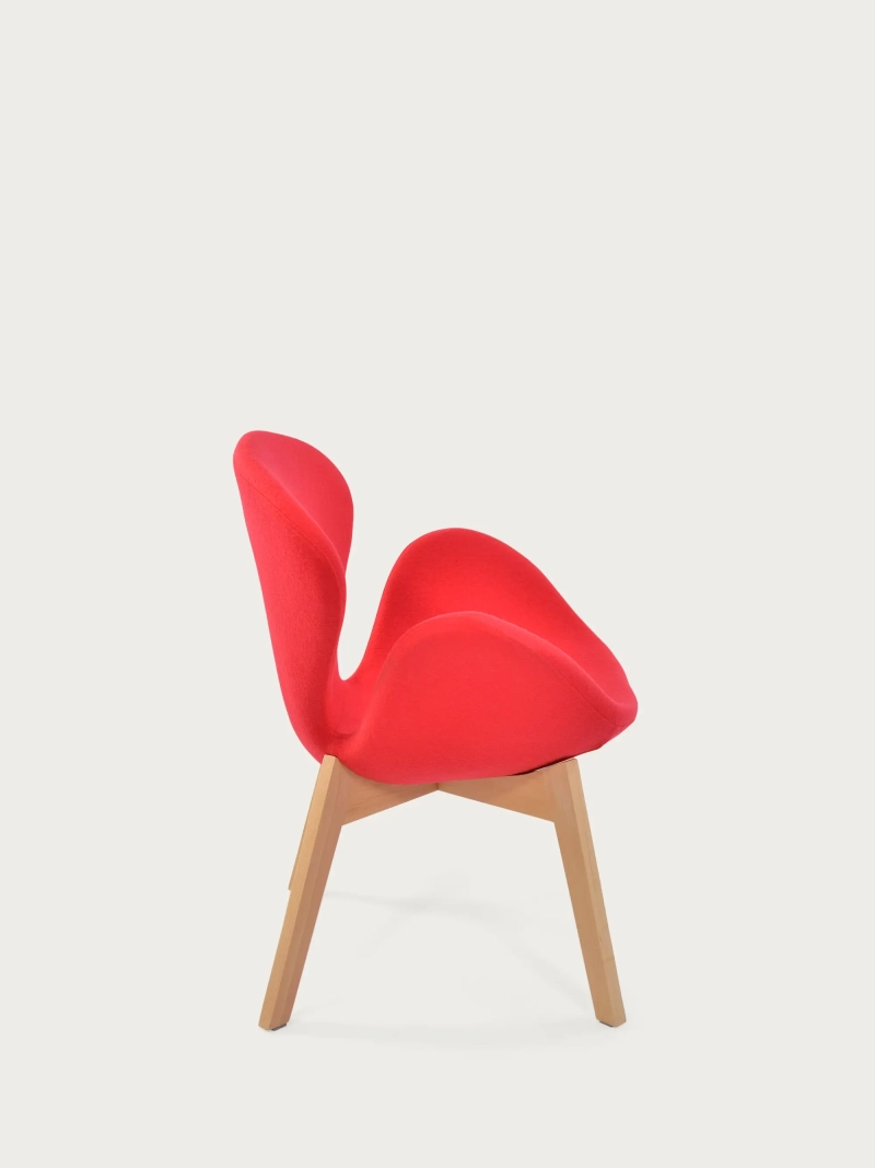 Nordic designerski fotel z podstawą z drewna jesionowego - Swart NEST DREAM - 1
