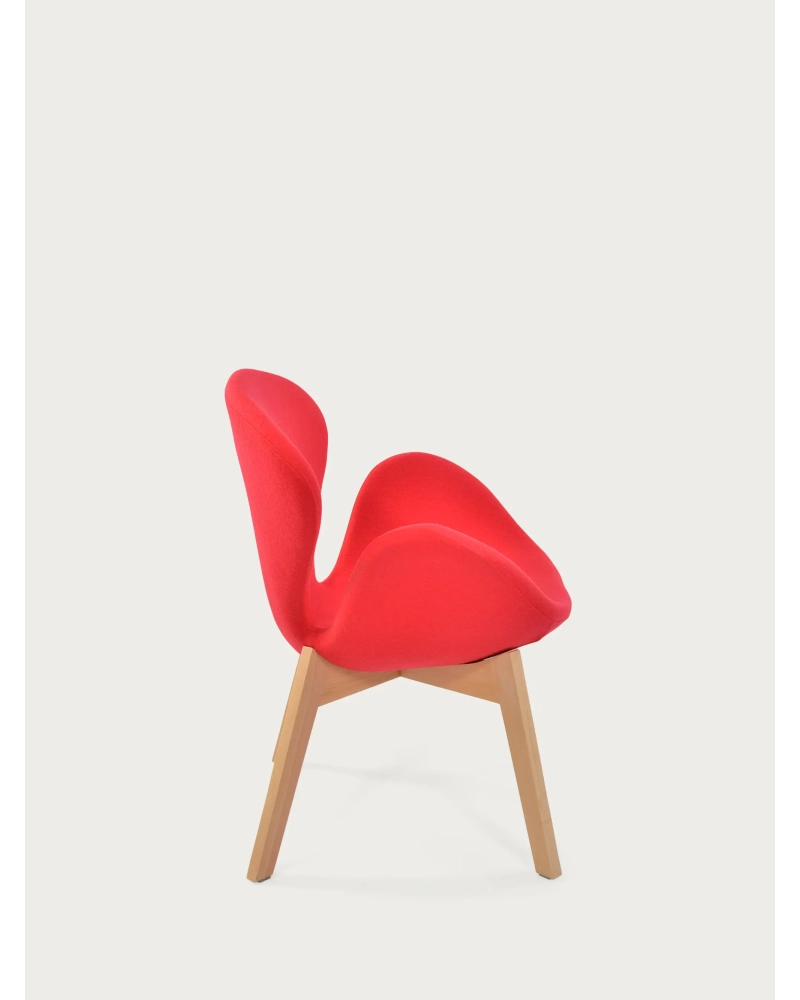 Nordic design fauteuil met essenhouten onderstel - Swart NEST DREAM - 6