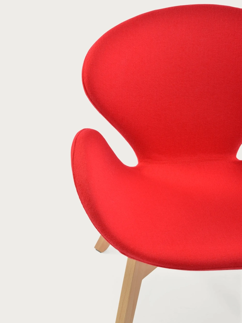 Nordic designfåtölj med underrede i askträ - Swart NEST DREAM - 1
