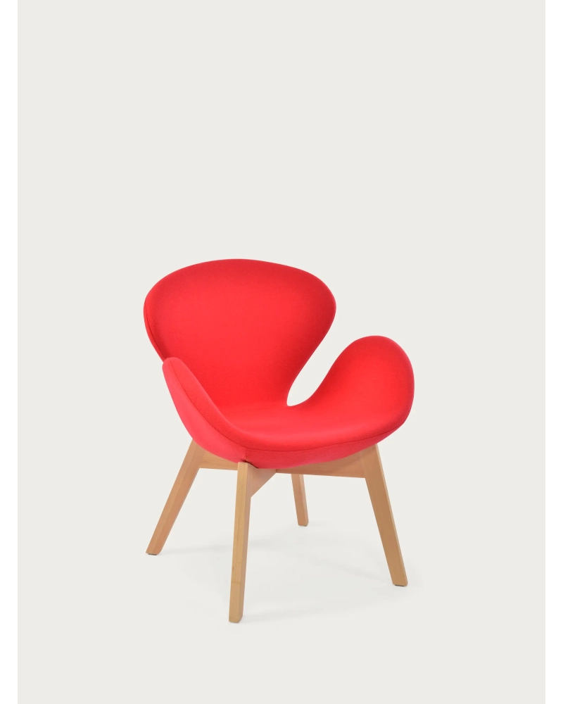 Nordic poltrona di design con base in legno di frassino - Swart NEST DREAM - 1