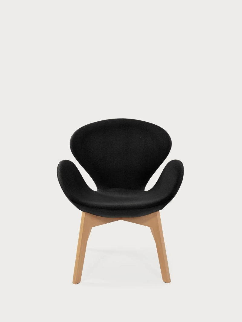 Nordic cadeirão de design com base em madeira de freixo - Swart NEST DREAM - 11