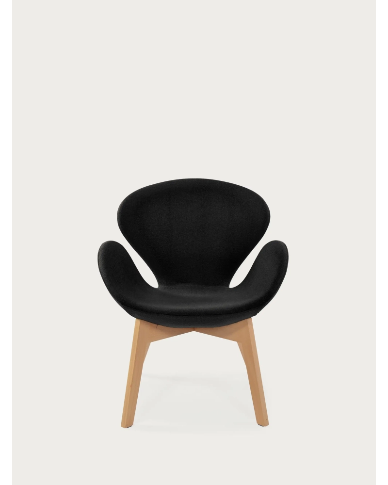 Nordic designlænestol med stel i asketræ - Swart NEST DREAM - 12