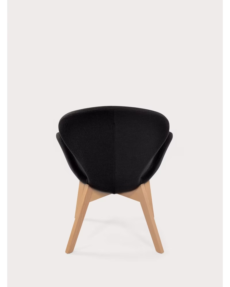 Nordic fauteuil design avec base en bois de frêne - Swart NEST DREAM - 18