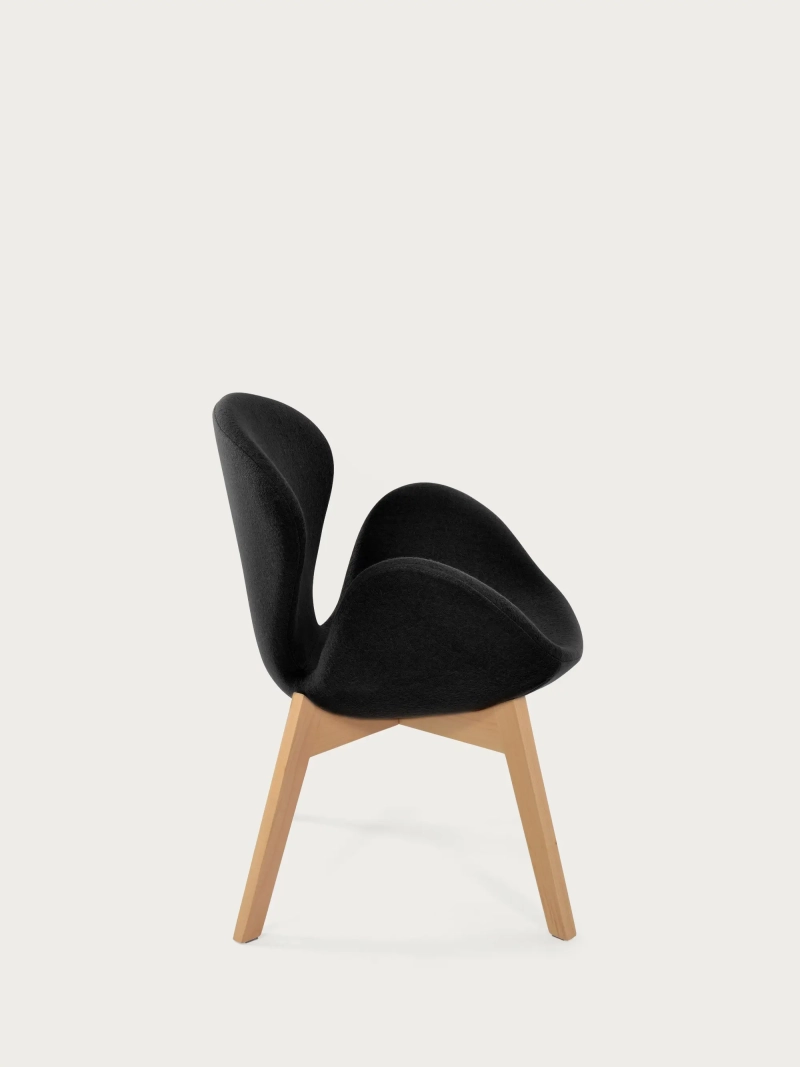 Nordic designlænestol med stel i asketræ - Swart NEST DREAM - 11