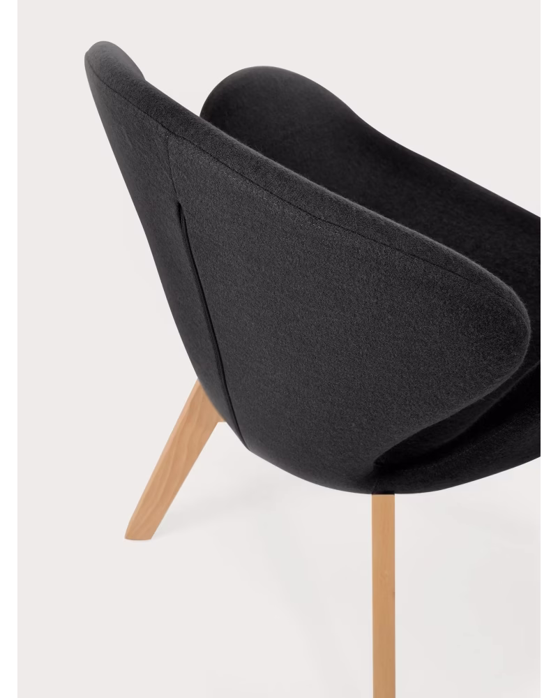 Nordic designfåtölj med underrede i askträ - Swart NEST DREAM - 15