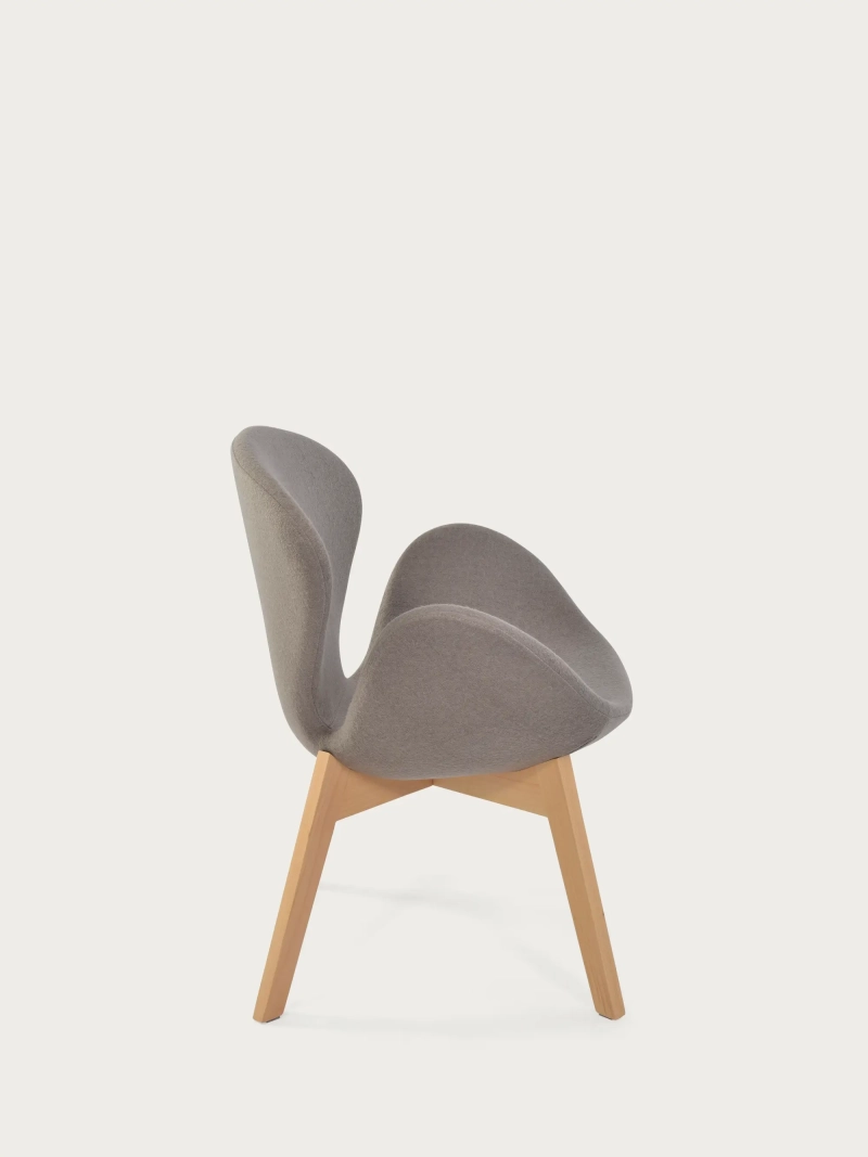 Nordic designlænestol med stel i asketræ - Swart NEST DREAM - 20