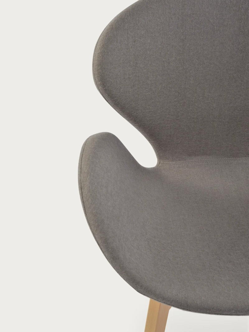 Nordic design fauteuil met essenhouten onderstel - Swart NEST DREAM - 20
