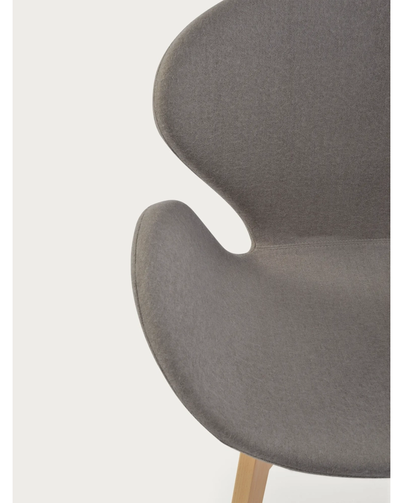 Nordic sillón de diseño con base de madera de fresno - Swart NEST DREAM - 22
