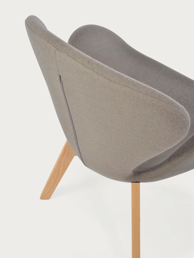 Nordic sillón de diseño con base de madera de fresno - Swart NEST DREAM - 20