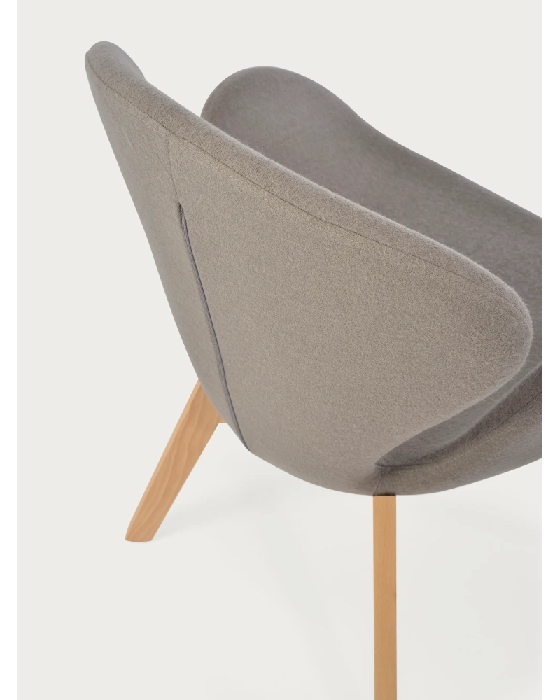 Nordic poltrona di design con base in legno di frassino - Swart NEST DREAM - 24