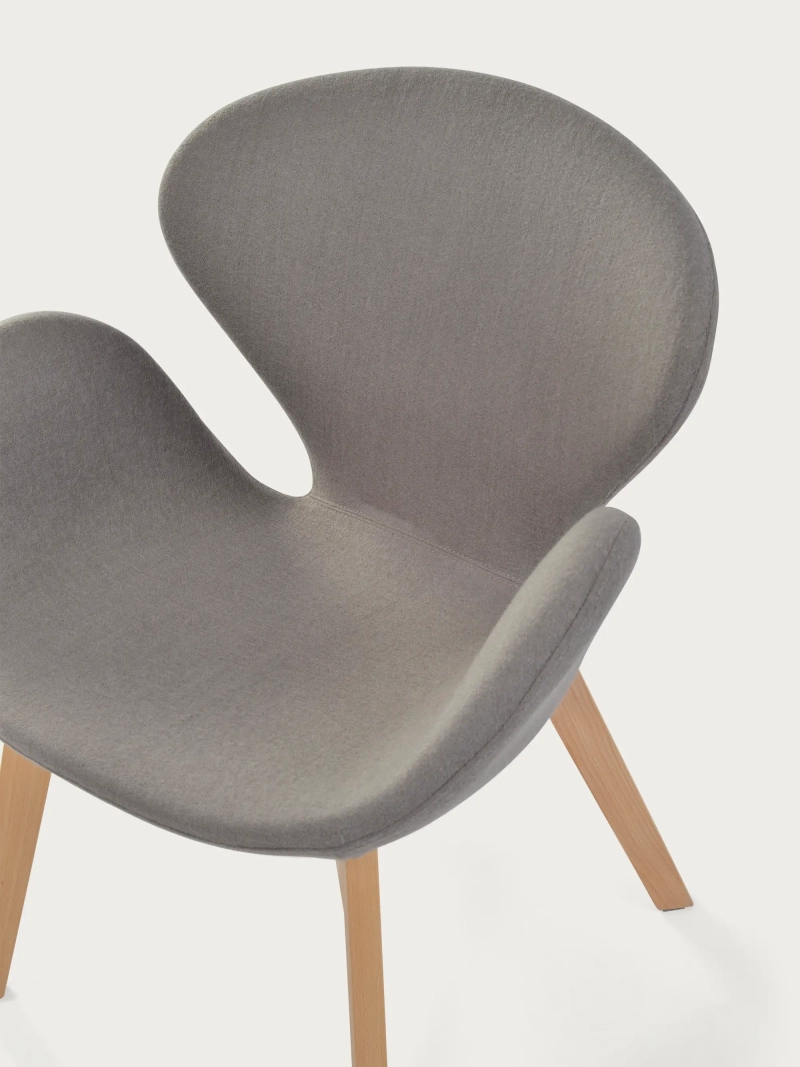 Nordic designlænestol med stel i asketræ - Swart NEST DREAM - 20