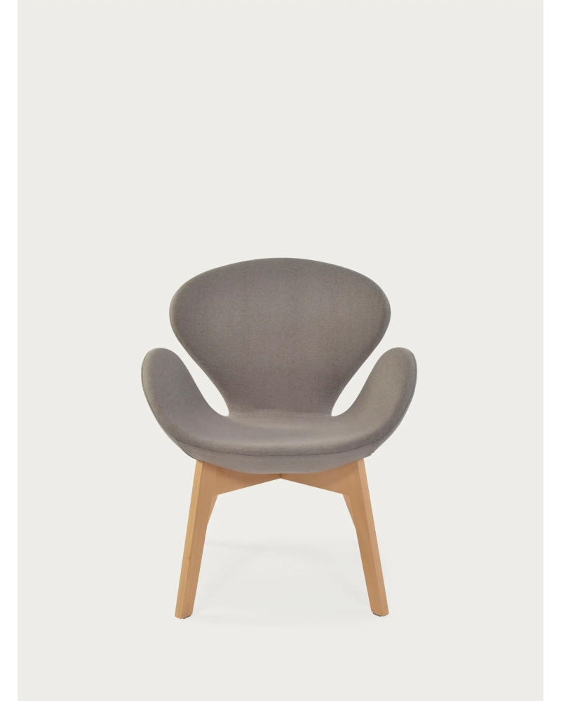 Nordic designové křeslo s podnoží z jasanového dřeva - Swart NEST DREAM - 21