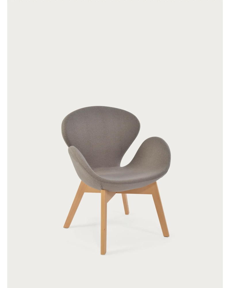 Nordic sillón de diseño con base de madera de fresno - Swart NEST DREAM - 20